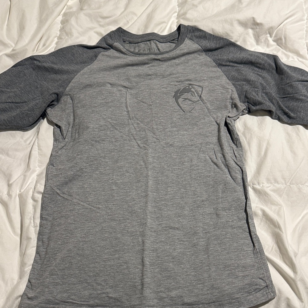 Alphalete Two-Tone Gray Raglan Men's Tee